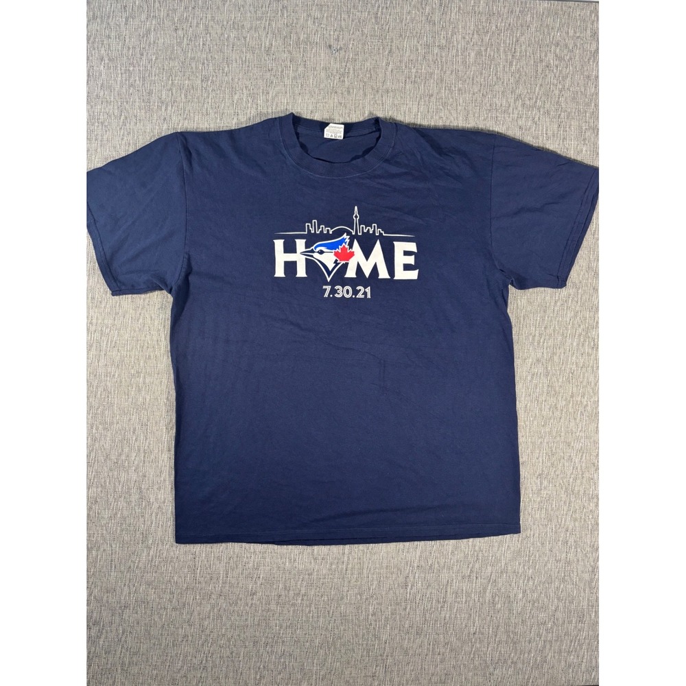 ATC Toronto Blue Jays Home 7.30.21 Navy Blue Graphic T-Shirt Mens XL TD Logo
